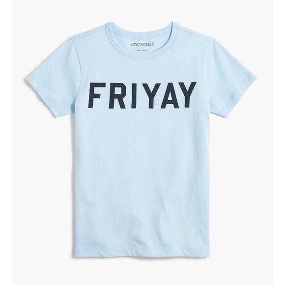 Crewcuts Other - Crewcuts Boys' Blue "Friyay" Graphic T-Shirt - Size L (10-11)